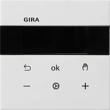 Gira S3000 termostato de ambiente Bluetooth empotrable blanco puro brillante