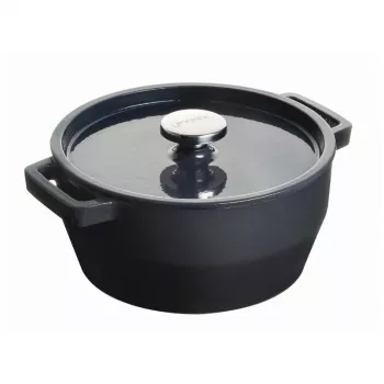 Pyrex Olla de hierro fundido 6,8L Redonda 28cm Gris