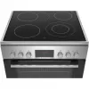 Bosch HKR39C250 Serie 4 Cocina eléctrica independiente con placa vitrocerámica, Acero inoxidable
