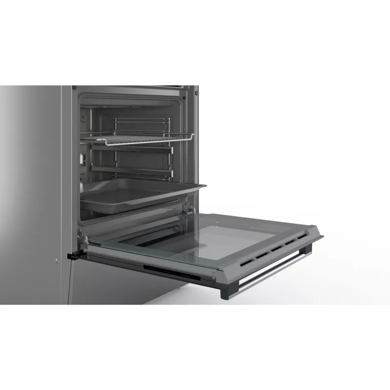 Bosch HKR39C250 Serie 4 Cocina eléctrica independiente con placa vitrocerámica, Acero inoxidable