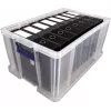 Fellowes ProStore Bonus set de 2 cajas de almacenamiento, 3 piezas, 17 L cada una, transparente claro, PP resistente a los golpes 7731301