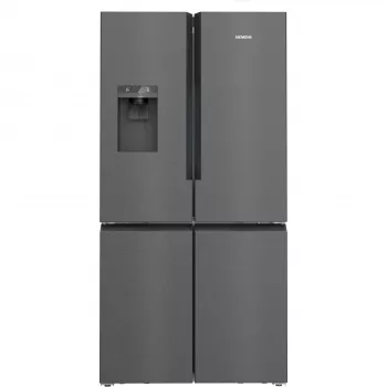 Siemens KF96DPXEA iQ700 frigorífico-congelador combi French Door Side-by-Side con dispensador de agua y hielo, 183 cm, clase de eficiencia energética E, acero inoxidable