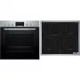 Bosch HND415LS62 set de horno empotrable y vitrocerámica, 71L, 7 funciones, acero inoxidable