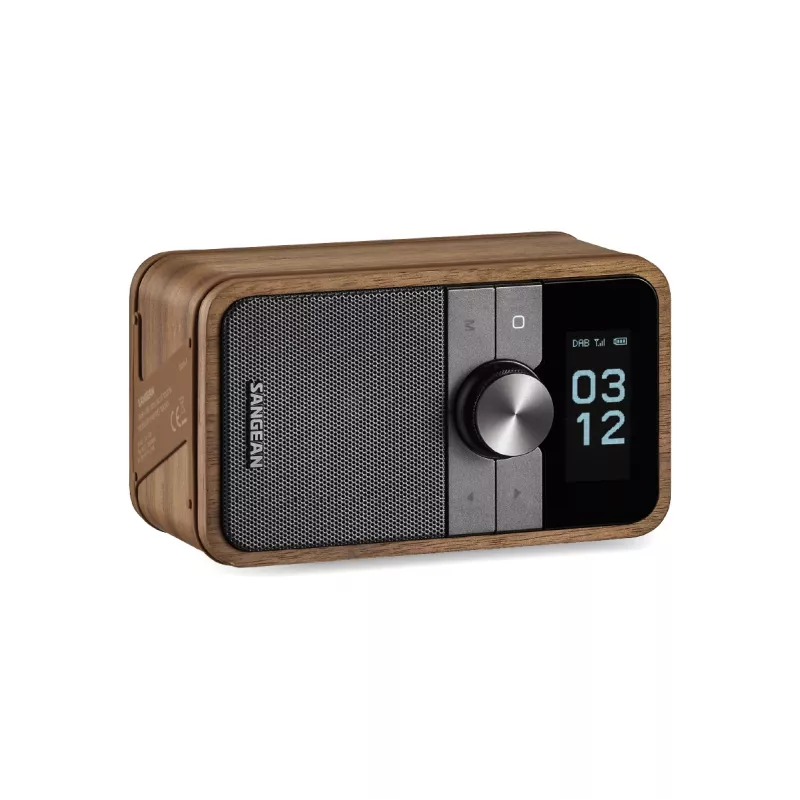 Sangean DDR-8 radio portátil DAB+ con acabado en madera de nogal