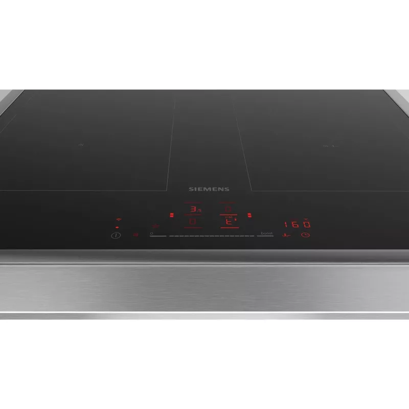 Siemens ED645HQC1E iQ500 placa de inducción 60 cm negra, montaje con marco