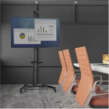 Fellowes Soporte de suelo móvil para TV de 37 inch-70 inch, 50 kg, altura ajustable, VESA hasta 600x400, negro 100136877