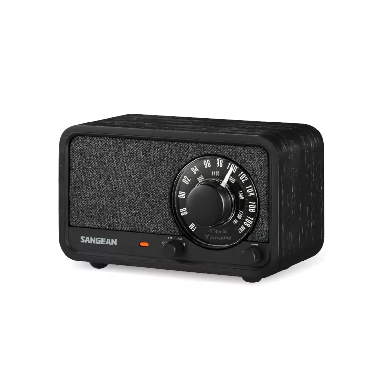 Sangean WR-8 radio FM con carcasa de madera maciza, Midnight Oak