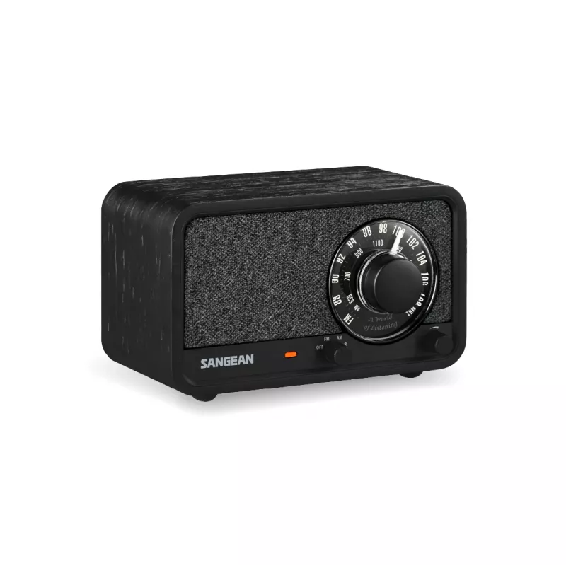 Sangean WR-8 radio FM con carcasa de madera maciza, Midnight Oak