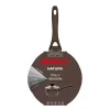 NEWILL Natura olla para salsas con tapa de cristal 18 cm inducción marrón