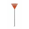 HORTUS Rastrillo para hojas con mango de aluminio, cabezal de abanico de 45 cm naranja, 20 dientes