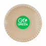 GOGREEN Platos compostables de caña de azúcar con diseño Go Green Ø23cm 10 unidades
