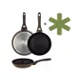 NEWILL Sartén de inducción Natura 24 cm con borde protector, marrón