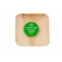 GoGreen Platos de hoja de areca 15x15 cm cuadrados pack de 10 natural desechable