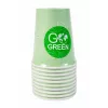 GOGREEN Vajilla de picnic compostable para 4 personas, 24 piezas, de origen vegetal, blanco natural