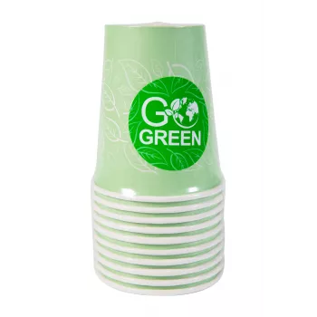 GOGREEN Vajilla de picnic compostable para 4 personas, 24 piezas, de origen vegetal, blanco natural