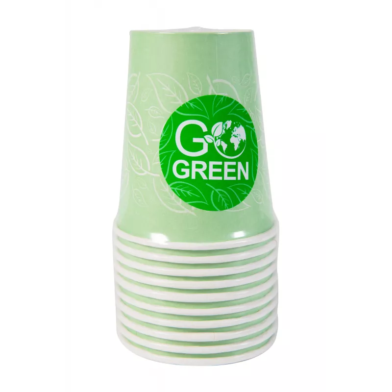 GOGREEN Vajilla de picnic compostable para 4 personas, 24 piezas, de origen vegetal, blanco natural