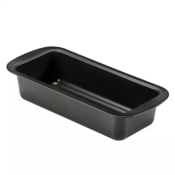 NEWILL Molde rectangular de horno 25x11x6,4 cm negro antiadherente de acero al carbono