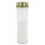 CANDELA Vela de sepulcro con tapa, duración aprox. 98 h, blanca