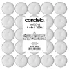 CANDELA Velas de té 100 uds., blancas, sin perfume, 4 h de duración