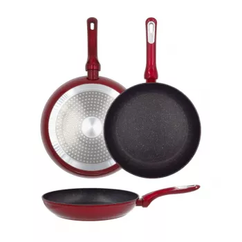 NEWILL Cosmo Sartén Ø26 cm inducción roja con protector antigoteo