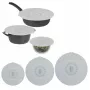 ASI COLLECTION Set de tapas de silicona con 3 Ø20/26/30 cm gris