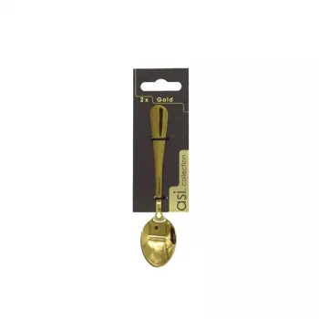 ASI COLLECTION Cucharillas 2 uds. oro 1,5 mm