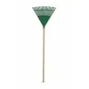 HORTUS Rastrillo para hojas con mango verde 45 cm (20 dientes)