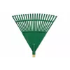 HORTUS Rastrillo para hojas con mango verde 45 cm (20 dientes)