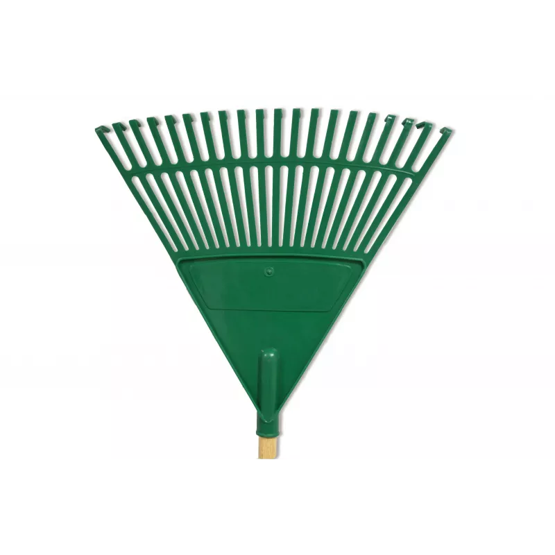 HORTUS Rastrillo para hojas con mango verde 45 cm (20 dientes)