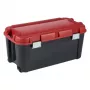 KETER Caja DIY con tapa Totem 80L 79,5x39,5x37,1 cm negro/rojo