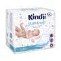 Kindii Pure & Soft Empapadores 60x60 cm, pack de 10, empapadores desechables impermeables, blanco