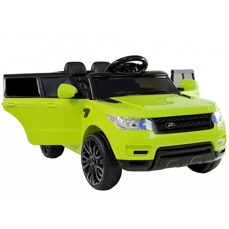 PETMEX HL1638 Vehículo infantil eléctrico verde con luces LED, reproductor MP3, mando a distancia