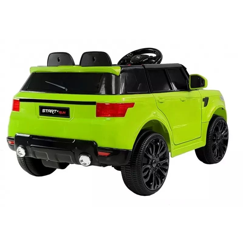 PETMEX HL1638 Vehículo infantil eléctrico verde con luces LED, reproductor MP3, mando a distancia