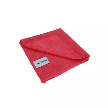 Paños de limpieza de microfibra QLEANUP 250gsm 30x30 cm, pack de 10, rojo