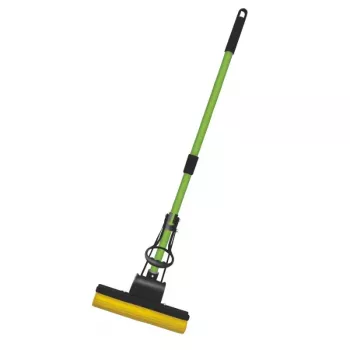 AZUR Mopa de esponja con botón pulsador y mango telescópico