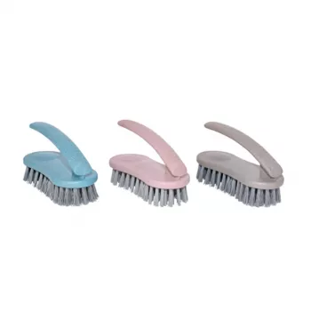 YORK reSTART Set de cepillo de mano y recogedor – plástico ecológico de material reciclado, Gris/Verde