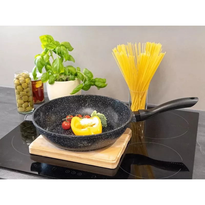 Zilner ZL-8635 Marble Set de menaje de cocina de 17 piezas, Negro