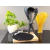 Zilner Marble Set de menaje de cocina de 17 piezas Negro ZL-8636