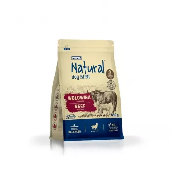NATURAL Ternera con cordero Mini pienso para razas pequeñas adultas, 830g
