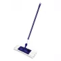 YORK Smart Flat Mop Brush 45x15 cm con mango telescópico 74-130 cm, microfibra, Gris/Azul