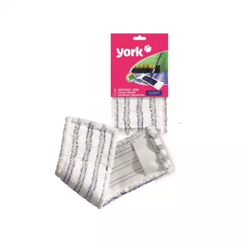 YORK Paño de microfibra de repuesto para Smart Flat Mop 45x15cm Gris/Blanco