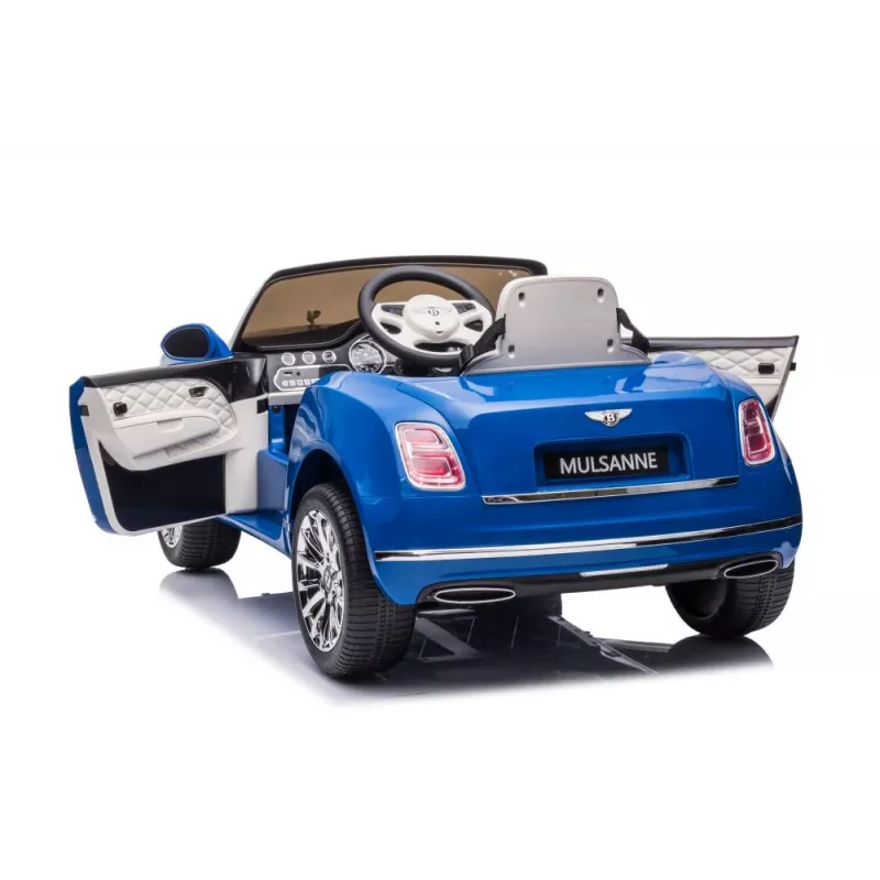LEAN CARS coche eléctrico infantil a batería Bentley Mulsanne pintado en azul 12V para conducir