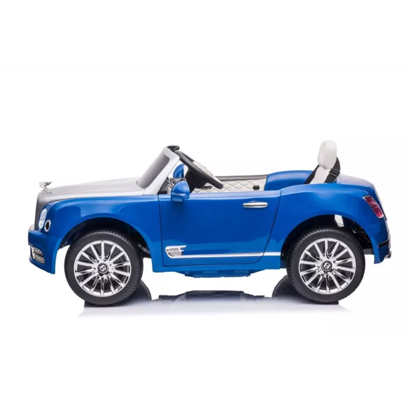 LEAN CARS coche eléctrico infantil a batería Bentley Mulsanne pintado en azul 12V para conducir