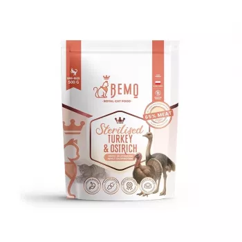 BEMO Cat Sterilised Pute & Strauß - alimento seco para gatos - 500 g