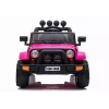 LEAN CARS BRD-7588 rosa jeep eléctrico ride-on 12V para niños con luces LED, MP3, mando a distancia, 4x4