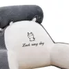 LEAN TOYS respaldo de silla soporte lumbar para silla cama blanco gris 60 x 40 cm