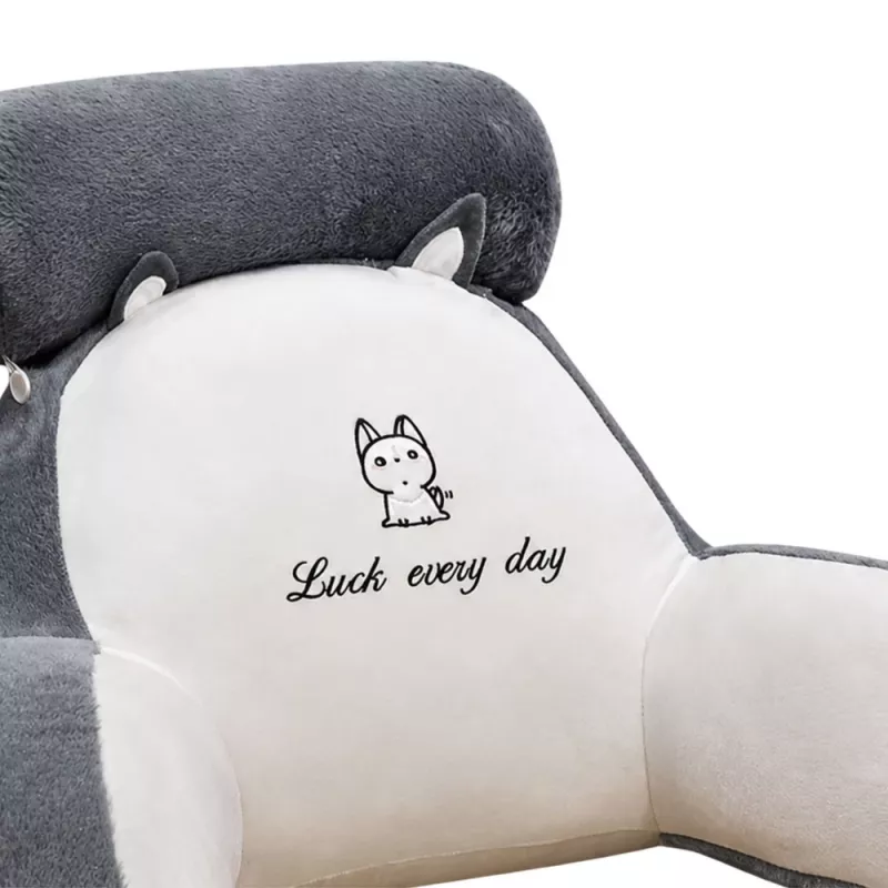 LEAN TOYS respaldo de silla soporte lumbar para silla cama blanco gris 60 x 40 cm