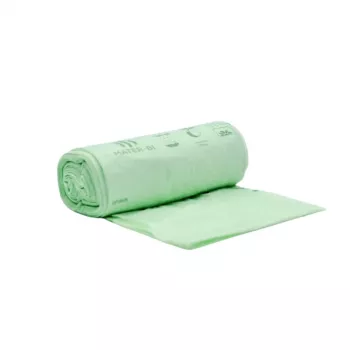 BioBag bolsas de residuos orgánicos compostables 30L, 25 por rollo, 50x60 cm, 12 micras, verde