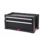 KETER DIY Caja de herramientas con 2 cajones, 56,2 x 28,9 x 26,2 cm, negro/rojo
