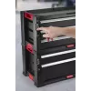 KETER DIY Caja de herramientas con 2 cajones, 56,2 x 28,9 x 26,2 cm, negro/rojo